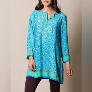 SIVANA Fair Trade Shalimar Tunic - Turquoise